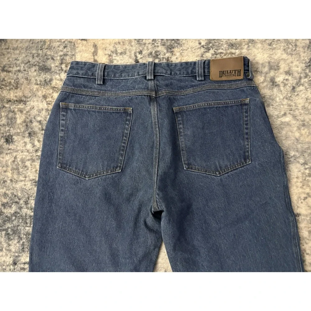 Duluth Trading Ballroom Jeans Pants Relaxed Fit Denim Work Mens Sz 37x30 (35x30)